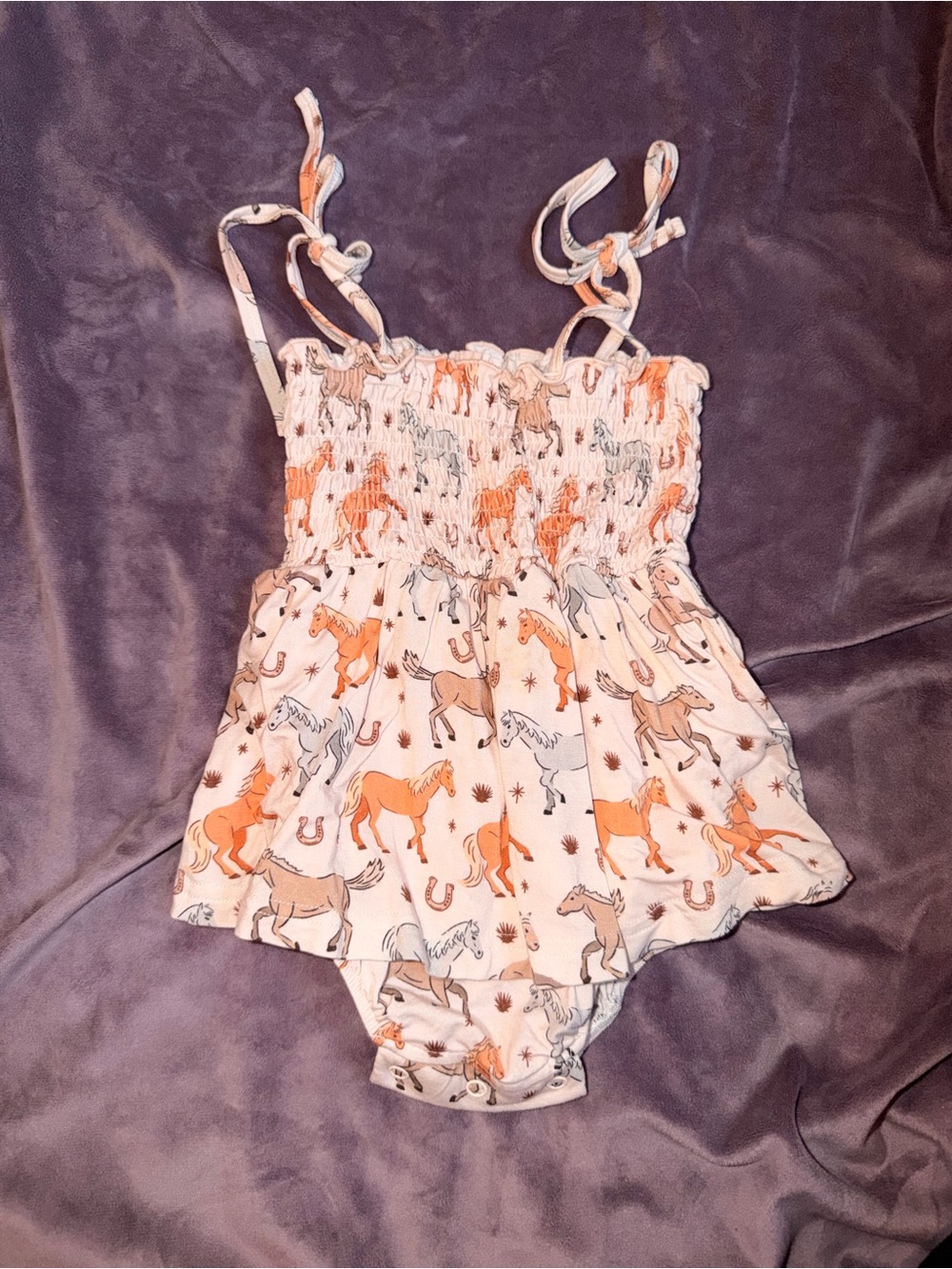 Caden Lane horse print dress 6-12 months